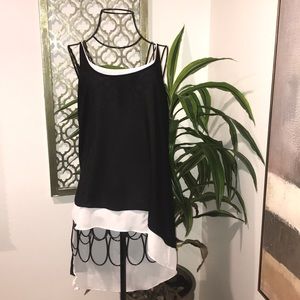 BCBG Max Azria Double Layered Sleeveless Blouse